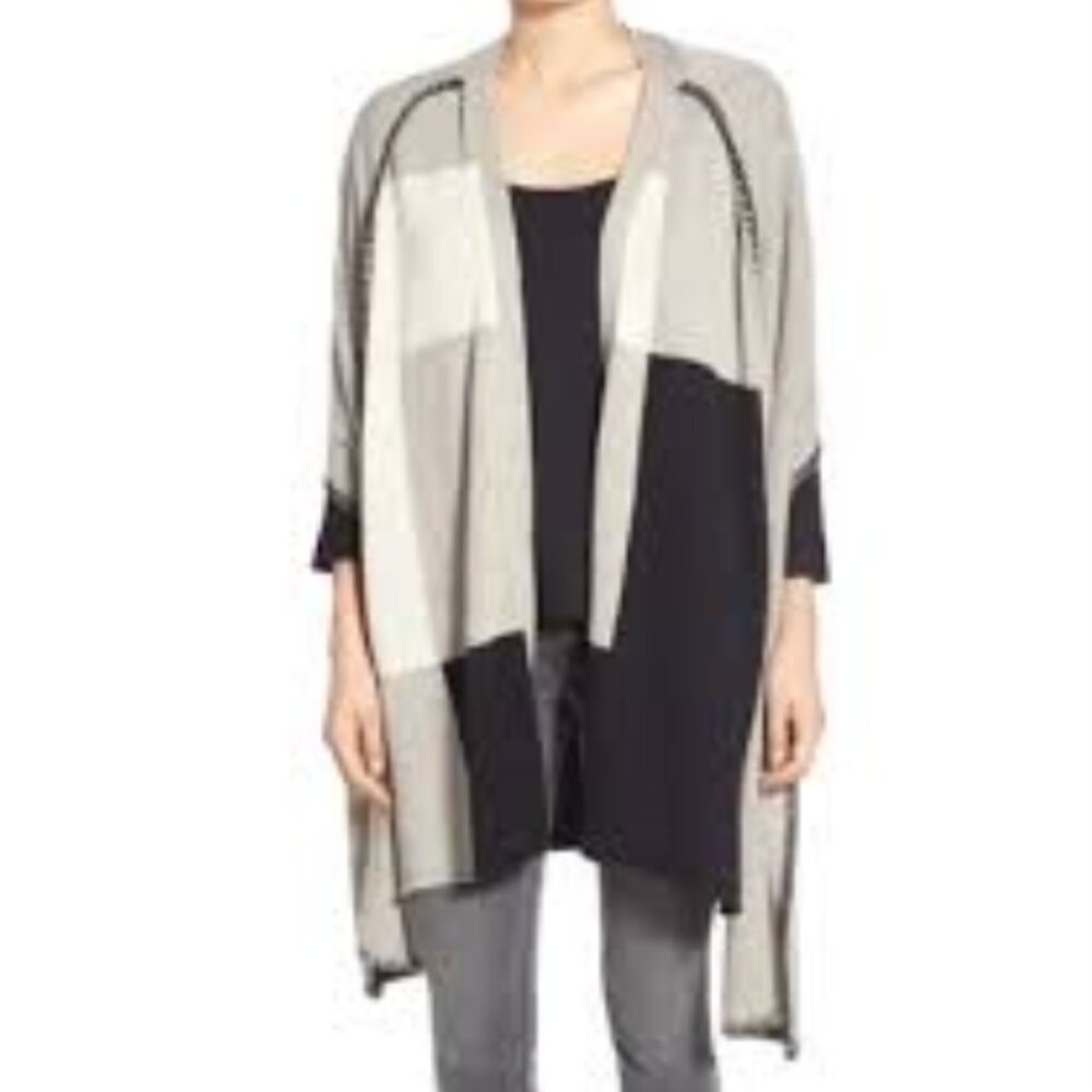 PAIGE Ruth Color Block Open Cardigan